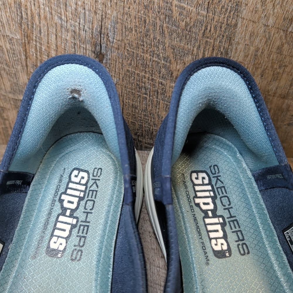 Skechers Slip Ins On The Go Flex Top Notch Shoes Womens 9 Blue Handsfree Comfort - Picture 5 of 14